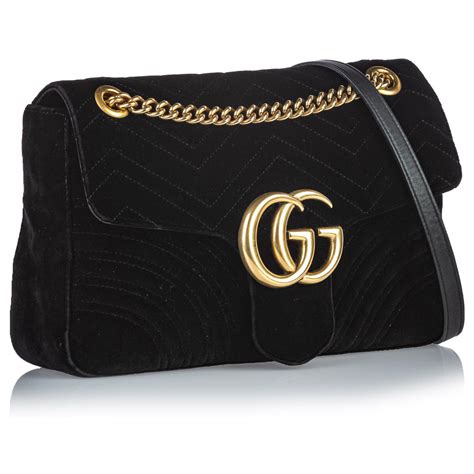 gucci sac velour noir|sac de luxe Gucci femme.